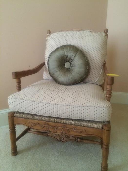 Carved wood arm chair - $200