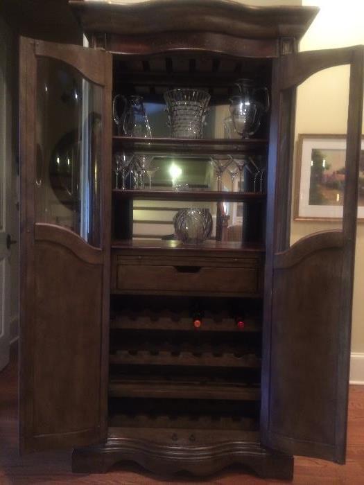 Interior of Hooker Cabinet/Bar with drawer - $800 (picture 2 of 2) SOLD