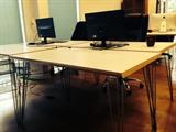 Awesome custom desks with hairpin legs