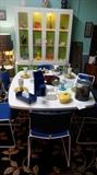 Raymond Loewy Broyhill China Cabinet, Steelcase table and chairs 