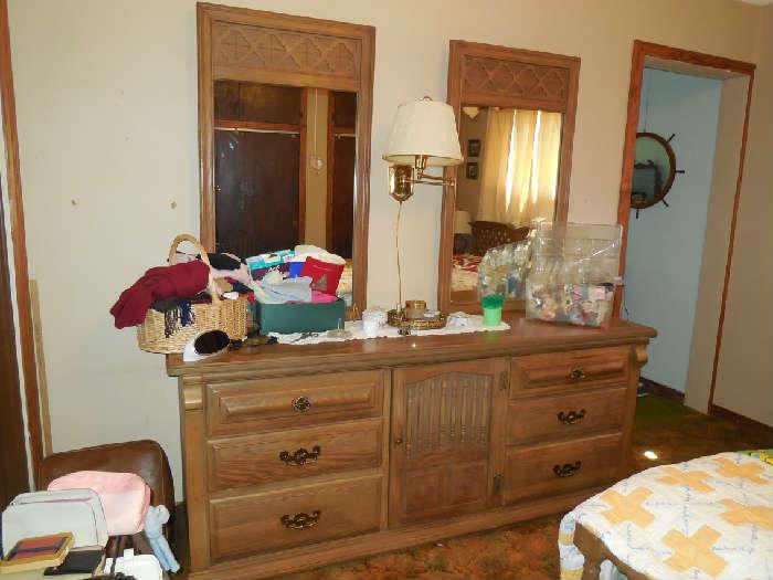 Triple Dresser and Mirrors