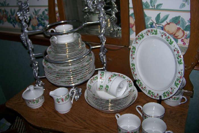 Set of Christmas china