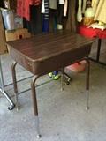 Old fashioned vintage school Desk
