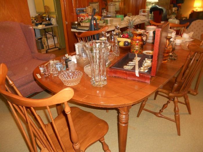 Maple dining table 4 chairs