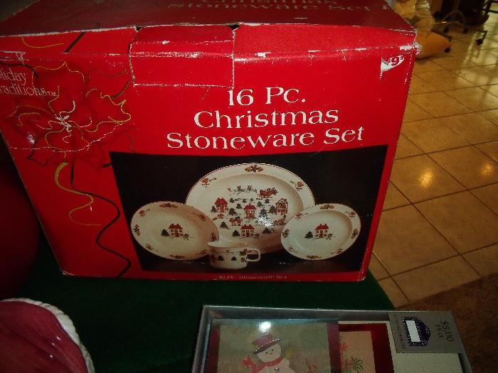Christmas stoneware set