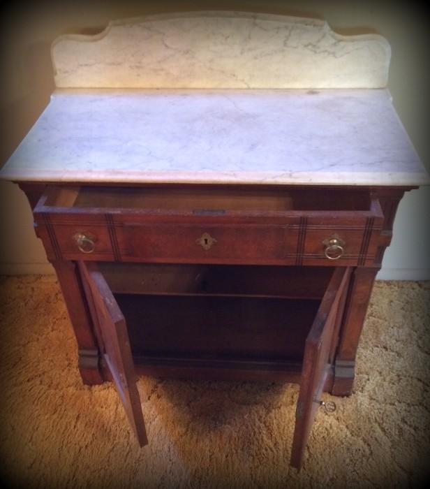 Fabulous Commode with Marble Top Table!