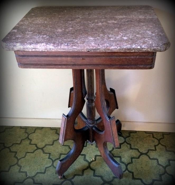 Marble top antique table!