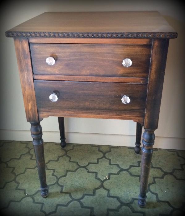 Antique two drawer side table!