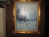 Original oil on board by Sidney Laurence