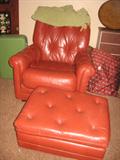 Leather chair and ottoman!