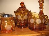 Fostoria Coin Glass Amber - Gold