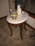 Marble top end table