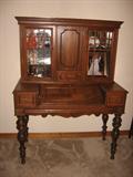 Beautiful Antique Secretary with Hutch - great detail!