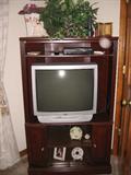 Newer cherry entertainment center.