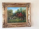 English Fox Hunter Oil Painting