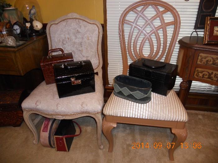 Two of the beautiful chairs that are for sale 