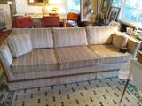 cream, brown,  beige, striped couch from Broyhill
