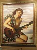 Tamera De Lempicka reproduction oil " Girl with Guitar"