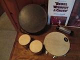 tambourine, bongo, drum
