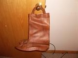 boot leather purse