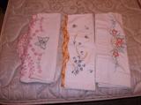 hand embroidered pillowcases