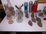 Antique Oil Lamps and Sad Irons