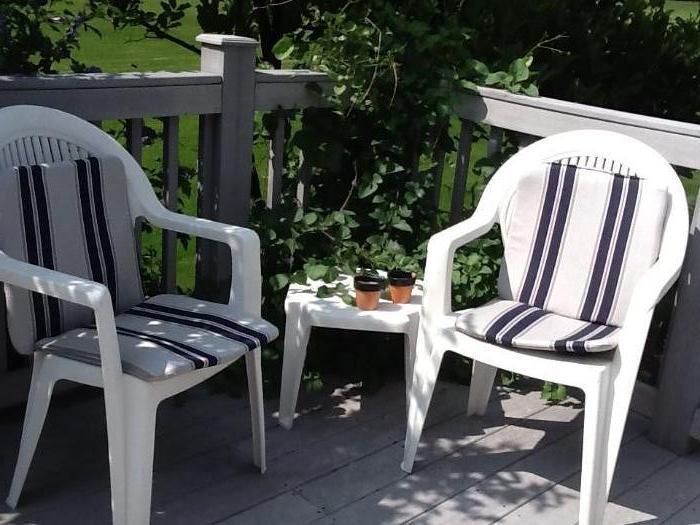 all-season patio chairs (2) with side table