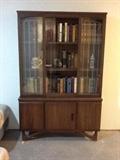 teak china cabinet/bookshelves - mid-century