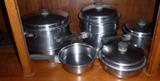 Lustre Craft Waterless Cookware 12-piece set by West Bend. Only two missing handles.