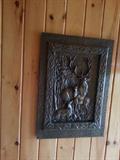 Embossed Metal Deer Self Framed Picture