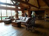 Leather Sofa and Chair, Wooden Chest