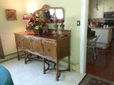 1930s buffet, ornate mirror