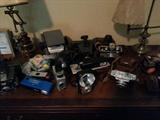 Lots of vintage cameras