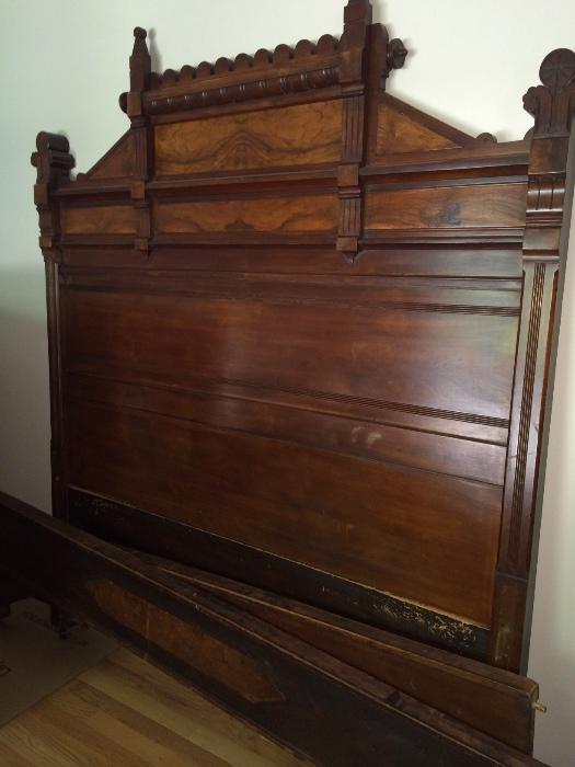 Eastlake antique double bed