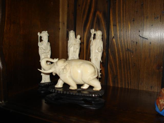 Carved Asian figures