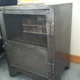 1 pair of heavy industrial metal side cabinets, for next to bed or sofa. 250. each
