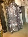 Pewter vintage 2 piece bergere chest 650.
