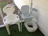 Shower Chair, Portable Adult Potty Commode