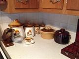 Vintage mushroom cannisters