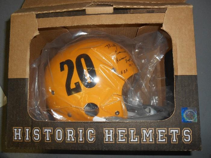 LSU Football Helmet - Autographed by 1959 Heisman Winner Billy Cannon - This Signed Helmet is being sold for the benefit of "Team 25" The Pitts Family (Frank, Diane, Marva, Maurice and Monika - 100 Percent of the proceeds will be donated in their name to help cure Alzheimers  