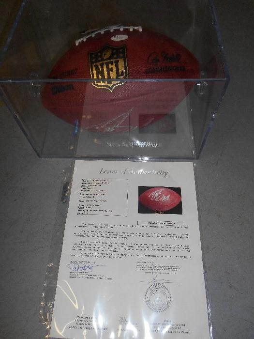 Autographed Drew Brees Football with Letter of Authenticity  - Proceeds will be Donated to help find a cure for Alzheimer's in the name of "Team 25" 