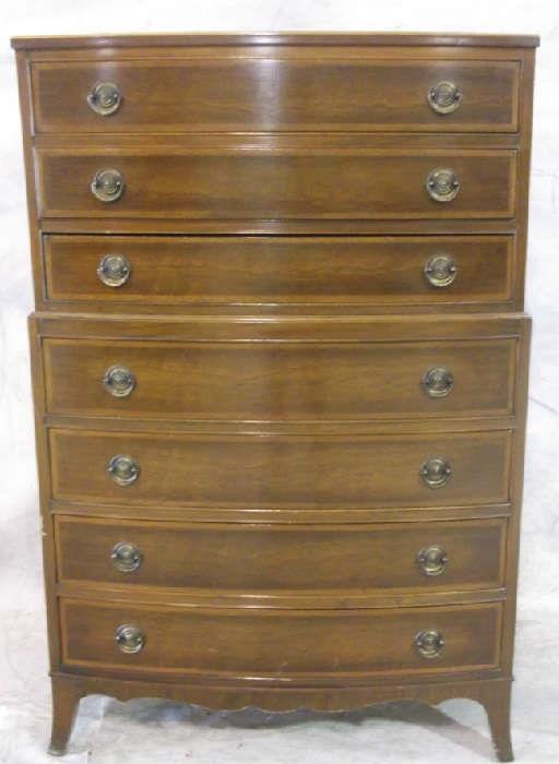 RWay Furniture Company Banded Chest on Chest