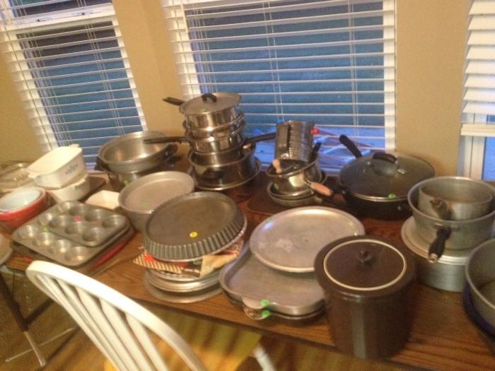 Lots of Pots and Pans and Kitchen Items. 