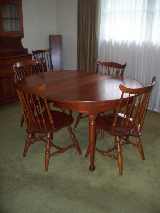 Cherry Dining Room Table, 2 Extensions, 6 Chairs Georgetown Galleries
