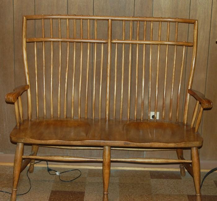Amish Heritage Colonial Birdcage Windsor Bench