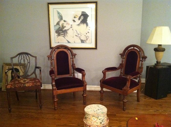 HIGH END ANTIQUE CHAIRS MINT CONDITION