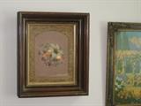 antique needlepoint framed