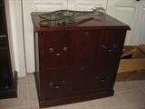 two drawer cherry file cabinet