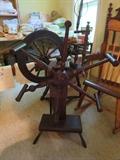 Matching Yarn Winder Red Green Gold Painted dated 1776