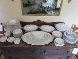 Set of CFH Limoges Haviland China including Platters, Covered Casseroles, Soup Toureen 